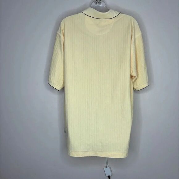 Nike Golf Dri-fit Yellow Ribbed Polo T Shirt top Size Large Mens - Picture 3 of 6